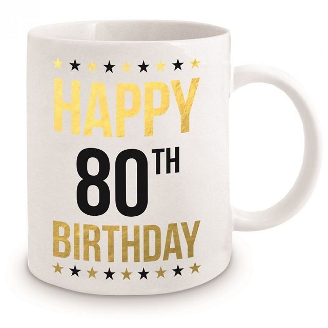 80th birthday gold mug gift shop lynnmall souvenirs kiwiana