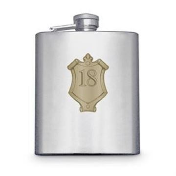 Picture of 18 badge hipflask