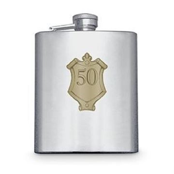 Picture of 50 badge hipflask