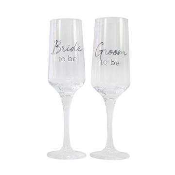 Picture of Bride/groom to be flute set