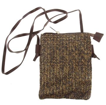 Picture of Brown straw phone bag