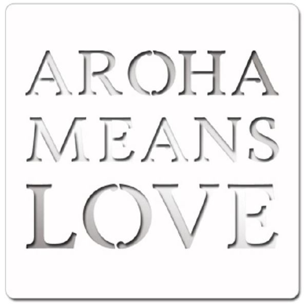 Picture of White mirror plaque aroha