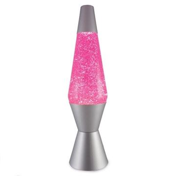 Picture of Glitter lamp silver/pink