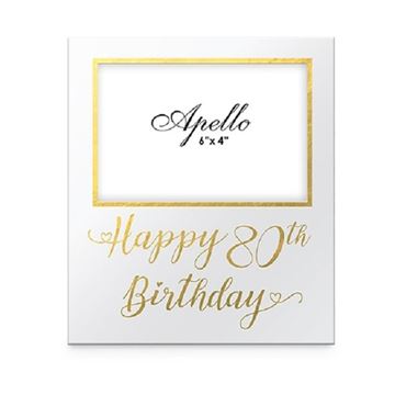 Picture of 80th gold foil frame