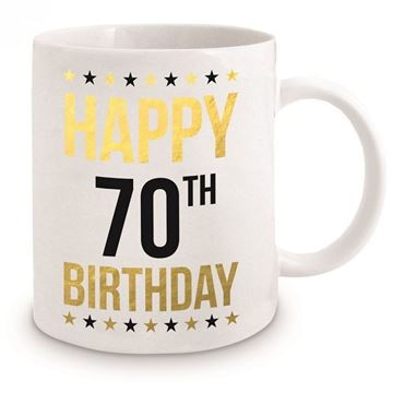 Picture of 70th gold mug