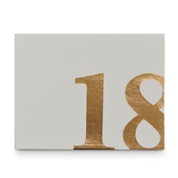 Picture of 18 guest book white/gold