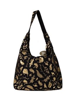 Picture of Shoulder bag blk/gold birds