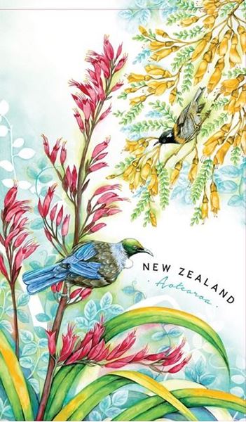 Picture of Tea towel tui & flax
