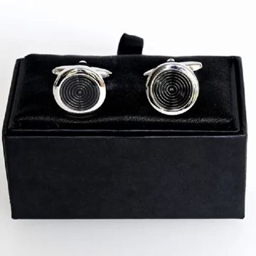 Picture of Black circle cuff links
