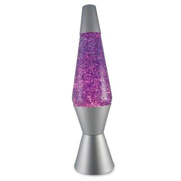 Picture of Glitter lamp silver/purple