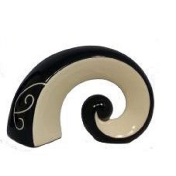 Picture of Curved koru sml black & white