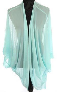 Picture of Aqua plain sheer cape
