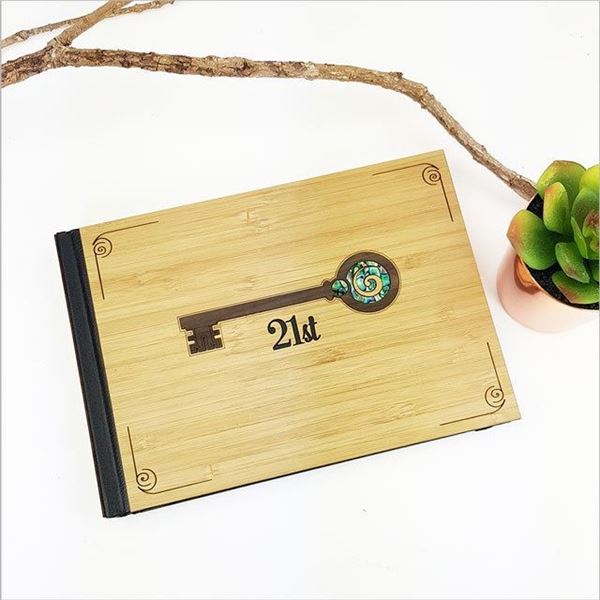 Picture of Guest book 21st key paua