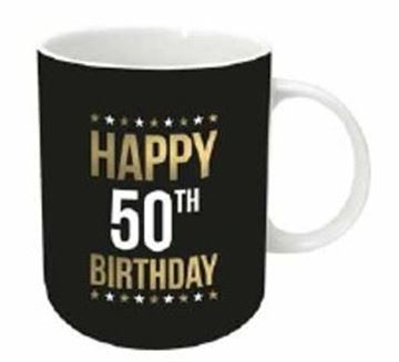 Picture of Gold foil 50th mug