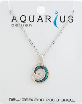 Picture of Paua inlay koru pendant