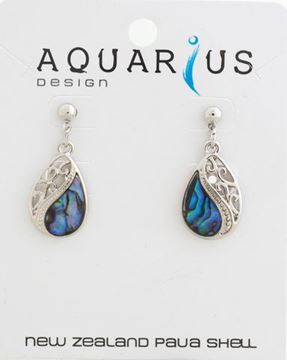 Picture of Paua filigree teardrop earring
