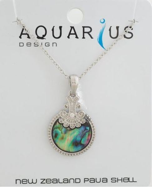 Picture of Paua round crystal pendant