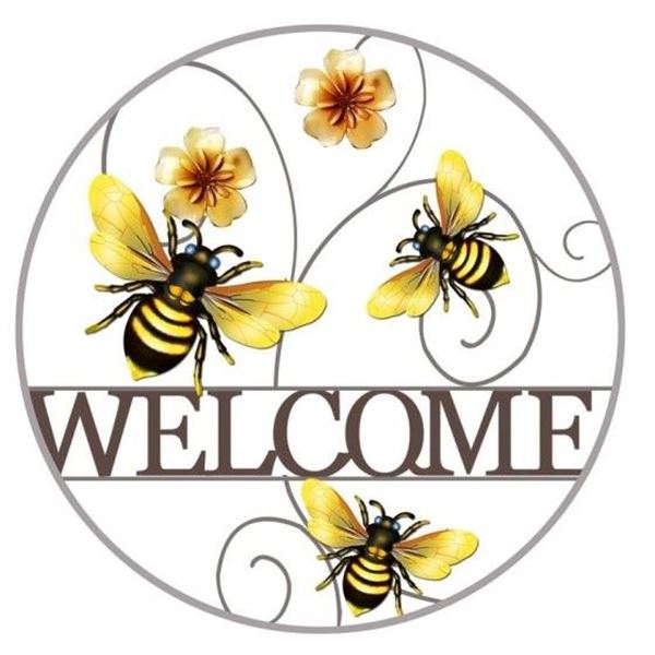 Picture of Metal bee circle welcome