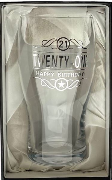 Picture of 21st beer glass