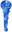 Picture of Wooden fireworks blue 21st key