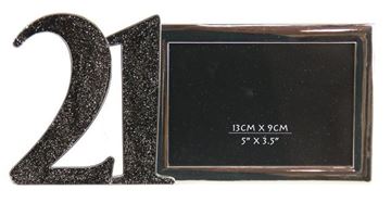 Picture of Black 21st photo frame