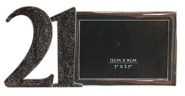 Picture of Black 21st photo frame