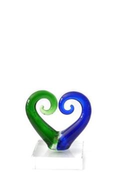Picture of Mini koru heart green blue