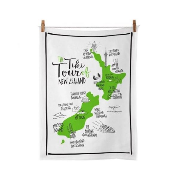 Show details for Tea towel tiki tour Picture of Tea towel tiki tour