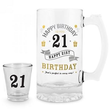 Picture of 21 shot/stein set