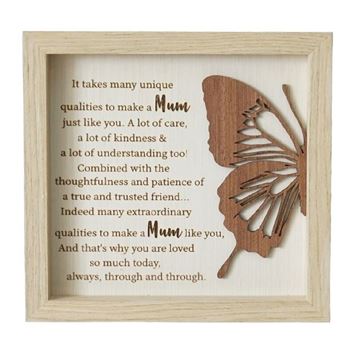 Picture of Mum butterfly plaque