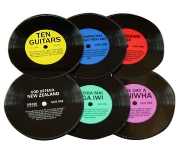 Picture of Kiwi record coasters