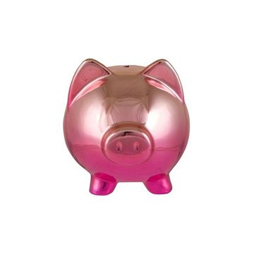 Picture of Rose gold metallic piggy bank