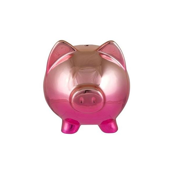 Picture of Rose gold metallic piggy bank