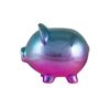 Picture of Aqua/Purple metallic piggy bank