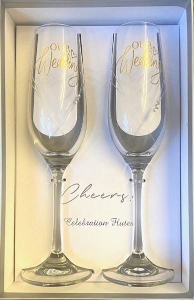 Picture of Our wedding glass flute set