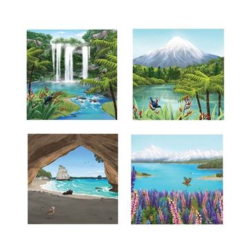 Picture of NZ scenery square coasters S/4