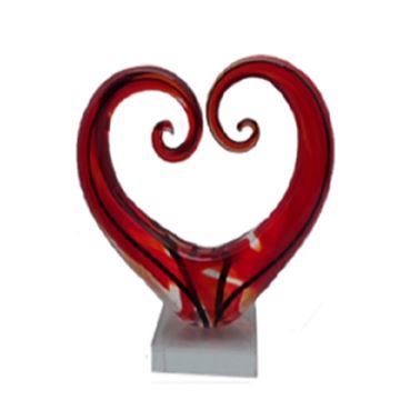 Picture of Koru heart red/black med