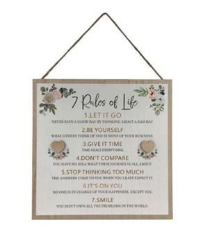 Picture of Rules of life plaque