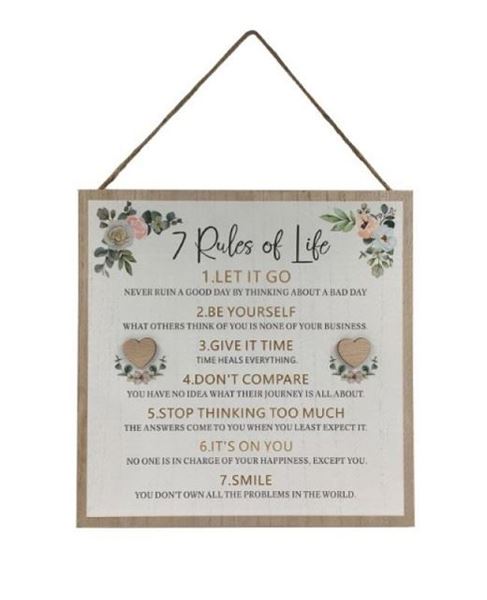 Picture of Rules of life plaque