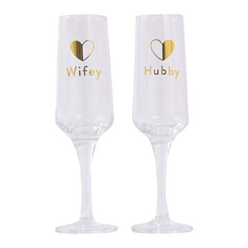 Picture of Wifey & hubby wine glass set