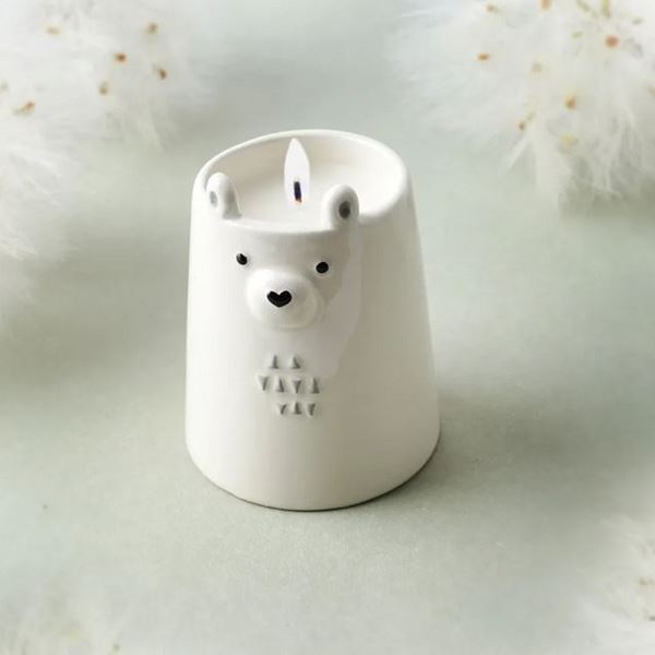 Picture of Ceramic bear candle