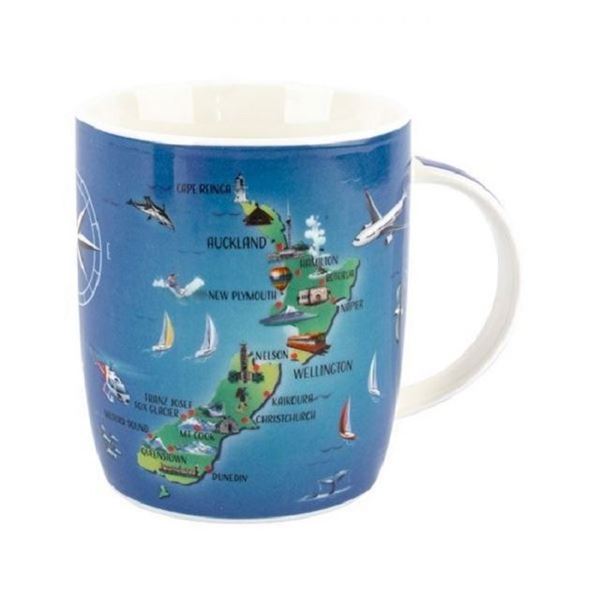 Picture of NZ map coffee mug