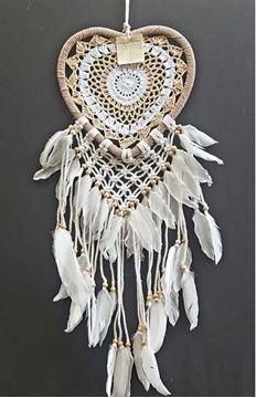 Picture of Dreamcatcher crochet heart