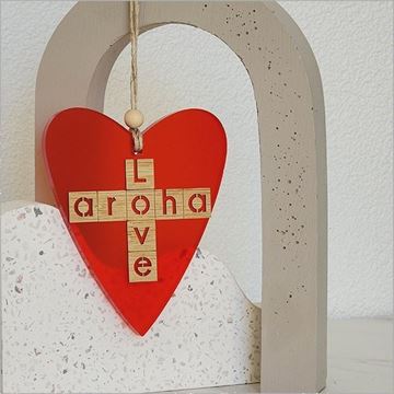 Picture of Red aroha love heart