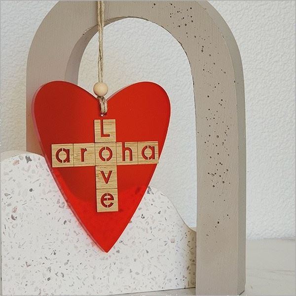 Picture of Red aroha love heart