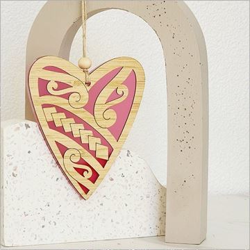 Picture of Patiki red satin heart