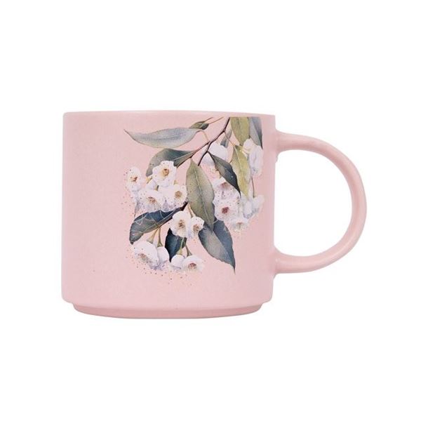 Picture of Native blooms white floral mug