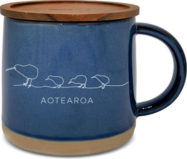 Picture of Navy kiwi ceramic mug