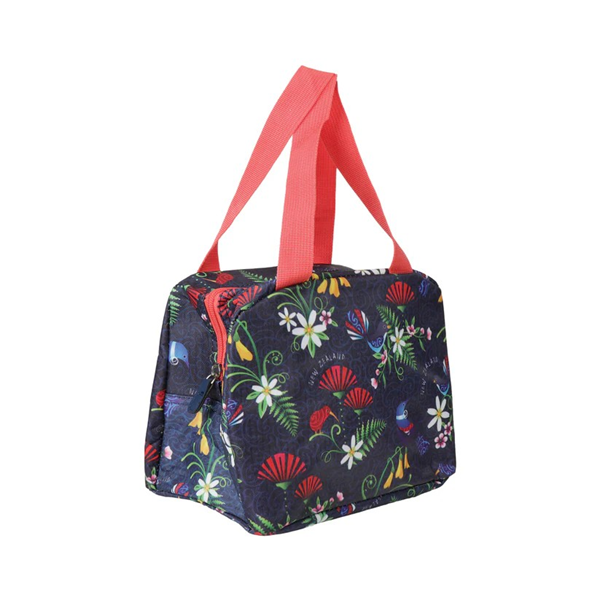 Picture of Lunch bag bird flower navy