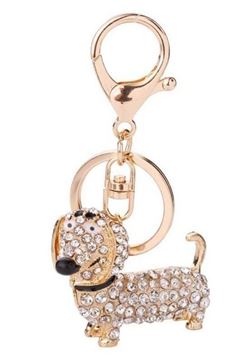 Picture of Keyring bling dachshund silver